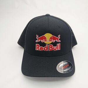 Black Flexfit Red Bull Direct Embroidery Hat Cap DIFFERENT SIZES